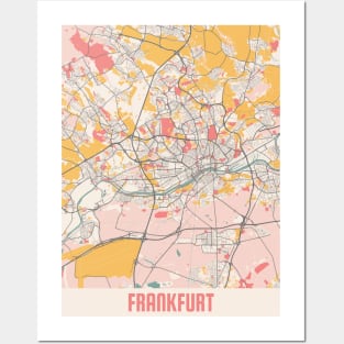 Frankfurt - Germary Chalk City Map Posters and Art